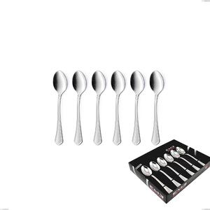 Confezione vetrina 6 pezzi caff� Domus Silver, Acciaio 18/10, spessore 3 mm