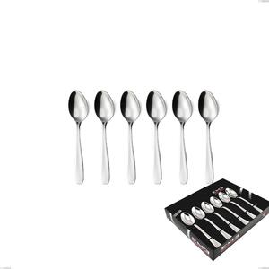 Confezione vetrina 6 pezzi caff� eco, Acciaio inox Aisi 430 NIchel Free Posate Lucide, spessore 1.5 mm