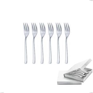 Confezione a libro 6 pezzi forchette dolce Duna, Acciaio inox (Aisi 304) lucido