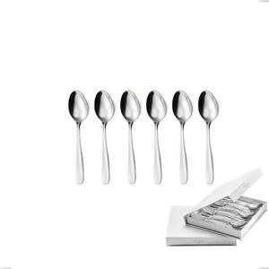 Confezione a libro 6 pezzi cucchiaini caff� eco, Acciaio inox Aisi 430 NIchel Free Posate Lucide, spessore 1.5 mm