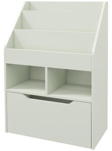 HOMCOM Piccola Libreria per Bambini con Ripiani e Cassetto in MDF, 60x29.9x90cm, Verde
