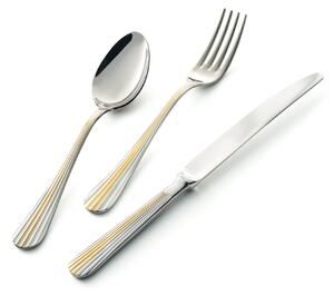 Servizio Posate EDEN ORO 24 pezzi in acciaio 18/10 lucidate a specchio spessore 3 mm in Confezione Vetrina