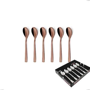Confezione vetrina 6 pezzi caff� Etoile PVD Chocolate, Acciaio 18/10 lucido, spessore 4 mm, pvd chocolate