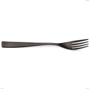 Forchetta tavola EtoIle PVD Black, Acciaio 18/10 lucido, spessore 4 mm, lunghezza 220 mm, PVD black