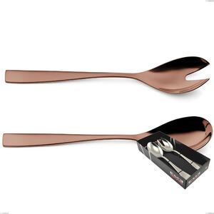Confezione vetrina 2 pezzi insalata Etoile PVD Chocolate, Acciaio 18/10 lucido, spessore 4 mm, pvd chocolate