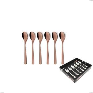 Confezione vetrina 6 pezzi moka Etoile PVD Chocolate, Acciaio 18/10 lucido, spessore 4 mm, pvd chocolate