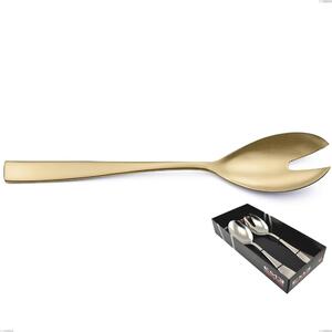 Confezione vetrina 2 pezzi insalata Etoile PVD Sabbiato Champagne, Acciaio 18/10 sabbiato, spessore 4 mm, pvd champagne