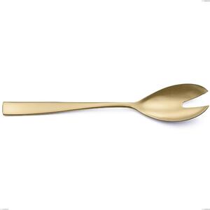 Coppia insalata Etoile PVD Sabbiato Champagne, Acciaio 18/10 sabbiato, spessore 4 mm, lunghezza 260 mm, pvd champagne