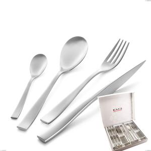 Cofanetto 24 pezzi etoile sabbiato, Acciaio inox 18/10 18/10 (AISI304) sabbiato