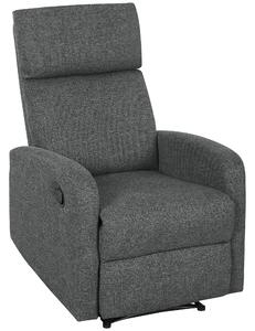 HOMCOM Poltrona Moderna con Reclinazione Manuale 145° max Rivestita in Ciniglia Grigia, 69x91x101 cm | Aosom Italy
