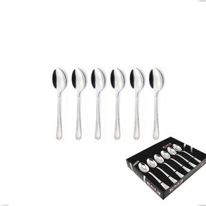 Confezione vetrina 6 pezzi caff� Euro, 18/10 (AISI304), spessore 2,00 mm