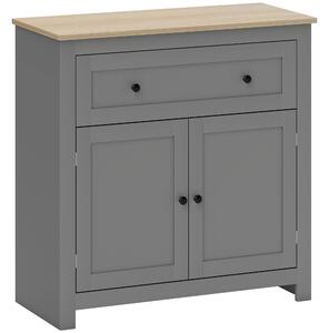 HOMCOM Credenza Cucina con Cassetto e Armadietto, Mobile contenitore con Ripiano Regolabile, in Legno, 78.5x35x80 cm, Multicolore | Aosom Italy