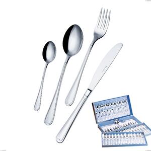 Servizio di posate 113 pezzi in astuccio regalo Euro, 18/10 (AISI304), spessore 2,00 mm