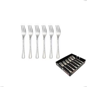 Confezione vetrina 6 pezzi forchettine dolce Euro, 18/10 (AISI304), spessore 2,00 mm