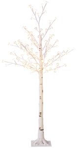 Albero Luminoso di Ciliegio Alto 150 cm con 120 Luci LED e 3 Livelli di Luminosità per Interni ed Esterni Bianco