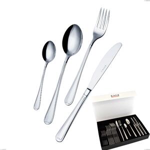 Set di posate 24 pezzi Euro in confezione panoramica a libro coltello economico, 18/10 (AISI304), spessore 2,00 mm