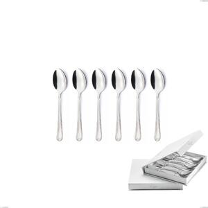 Confezione a libro 6 pezzi cucchiaini caff� Euro, 18/10 (AISI304), spessore 2,00 mm