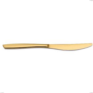 Coltello tavola Eleven PVD Gold, Acciaio 18/10 lucido, spessore 2.5 mm, PVD oro