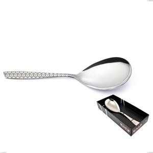 Confezione vetrina 1 pezzi pala riso eleven exa, Acciaio inox Aisi 304 Acciaio lucido disegno laser, spessore 2.5mm