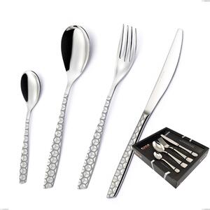 Servizio Posate ELEVEN EXA 24 pezzi in acciaio 18/10 lucido spessore 2,5 mm confezione vetrina