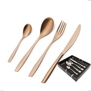 Confezione vetrina 24 pezzi Eleven rose brunita lucida , Acciaio inox 18/10 (AISI 304), spessore 2,5 mm