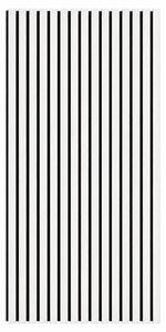Set 4 Pezzi Pannello Decorativo Fonoassorbente a Listelli Effetto Doghe di Legno 120x60 cm in HDF Bianco