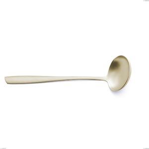 Mestolo Eleven PVD Champagne, acciaio 18/10 sabbiato, spessore 2.5 mm, lunghezza 302 mm, pvd champagne