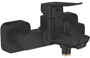 Wall-mounted bath/shower mixer - GROHE DICE - Matte black