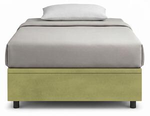Letto Singolo Contenitore Imbottito 80x200 cm Microfibra Tè Verde BoxMax