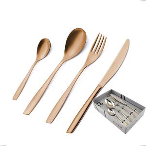 Confezione vetrina 16 pezzi Eleven rose brunita lucida , Acciaio inox 18/10 (AISI 304), spessore 2,5 mm