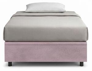 Letto Singolo Contenitore Imbottito 80x190 cm Microfibra Glicine BoxMax