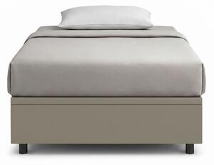 Letto Singolo Contenitore Imbottito 80x190 cm Similpelle Cappuccino BoxMax