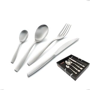 Servizio Posate ELEVEN SABBIATO 24 pezzi acciaio inox 18.10 AISI304 2.5 mm in Confezione Vetrina