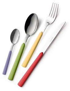 Servizio Posate Colorate 24 pezzi FAST 6 Coltello 6 Forchetta 6 Cucchiaio 6 Cucchiaino caff� (Colore Misto 24 pezzi)