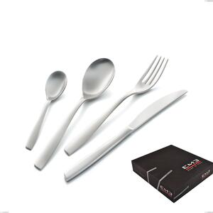 Servizio Posate ELEVEN SABBIATO 49 pezzi acciaio inox 18.10 AISI304 2.5 mm in Confezione Regalo