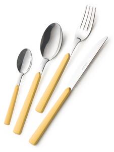 Servizio Posate Colorate 16 pezzi FAST 4 Coltello 4 Forchetta 4 Cucchiaio 4 Cucchiaino caff� (4 posti tavola ) colore Giallo