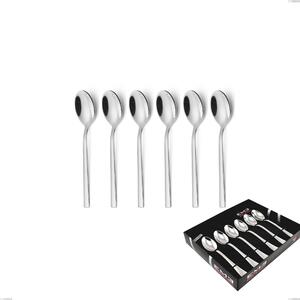 Confezione vetrina 6 pezzi caff� fashion, acciaio 18/10 aisi 304 inox lucido, spessore 3 mm mm