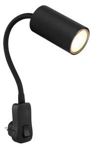 Globo 57911DPB - Faretto da parete a spina ROBBY 1xGU10/35W/230V nero