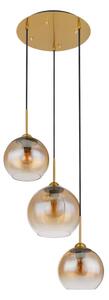 Globo 15788-3H - Lampadario sospeso JAMESSA con cavo, 3x E27/60W/230V, ottone