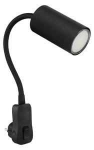 Globo 57911DPB - Faretto da parete a spina ROBBY 1xGU10/35W/230V nero