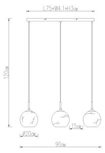 Globo 15999M-3H - Lampadario a cavo RAGUSA 3xE27/60W/230V