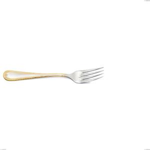 Forchetta pesce Firenze oro, acciaio 18-10, oro 24 carati , spessore 2.5 mm, lunghezza 184 mm