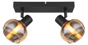 Globo 54309-2B - Faretto TOKKI 2xE14/40W/230V nero