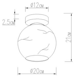 Globo 15999M-1D - Plafoniera RAGUSA 1xE27/60W/230V