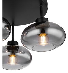 Globo 15572-3D - Plafoniera SHAUN 3xE27ILLU/40W/230V nero