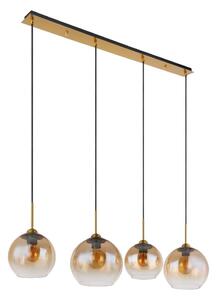 Globo 15788-4H - Lampadario sospeso su cavo JAMESSA 4xE27/60W/230V ottone