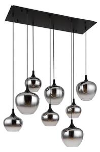 Globo 15548-8H - Lampadario sospeso su cavo MAXY 8xE27/40W/230V nero