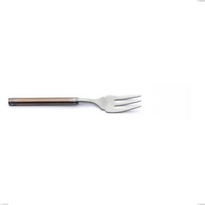 Forchetta pesce Fuoco, Acciaio inox 18.10 (AISI304), lunghezza 181 mm, manico in tubolare d'acciaio sabbiato e brunito
