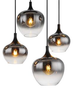Globo 15548-8H - Lampadario sospeso su cavo MAXY 8xE27/40W/230V nero