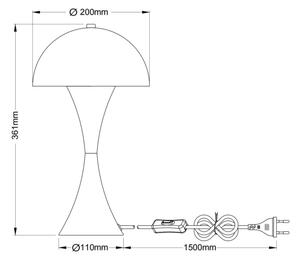 Globo 21028N - Lampada da tavolo DIMA 1xE27/40W/230V